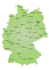 Karte Deutschland vektor