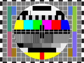 Fototapeta na wymiar Test TV signal
