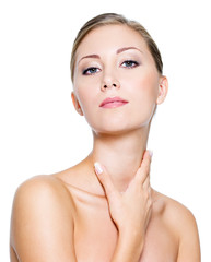 Woman with healthy neck