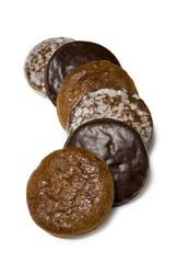 Lebkuchen, Gingerbread, Weihnachten, weißer Hintergrund