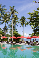 Swimming pool in spa resort