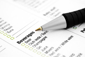 Grocery list - beverages