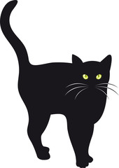 Black cat vector