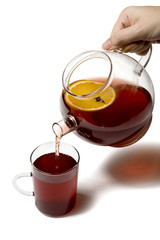 Weihnachtstee, Tee, Glühwein, Gewürztee, weißer Hintergrund