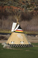 Habitation amérindienne dans le Wyoming