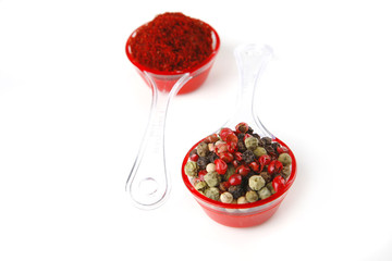 sweet hot pepper on white