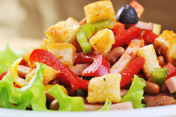 salad on  plate