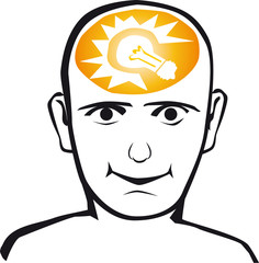 A illustration of thinking of an idea.