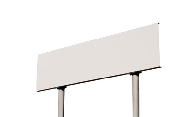 Obraz premium Isolated White Blank Empty Road Sign Without Frame