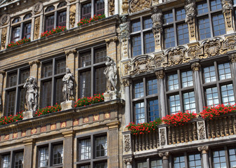 Fototapeta na wymiar Fasada Guildhall w Brukseli