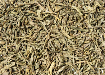 Packed select green tea close to all the image
