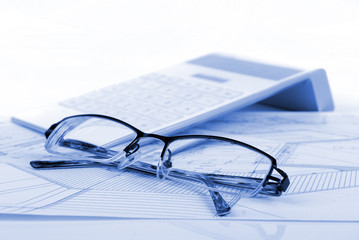 calculator on blueprint