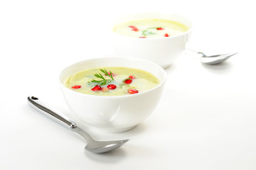 Broccoli and Pomegranate Soup