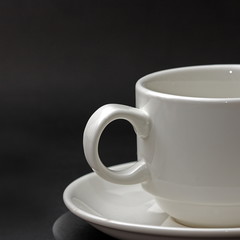 A white cup of coffee