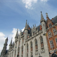 Fototapeta na wymiar Provinzialpalast am Grote Markt w Brugii - Belgien