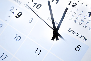 Time clock and calendar composite 