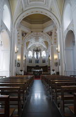 Interior Basilica. Alberobello. Apulia.