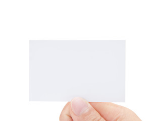 Obraz premium Male hand holding blank card