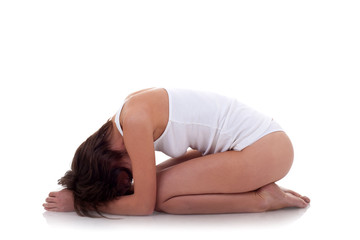 Fototapeta na wymiar woman exercising yog