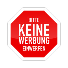stop-schild bitte keine werbung einwerfen I