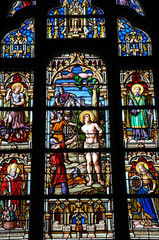 France, vitraux de l’église de Batz sur Mer en Bretagne