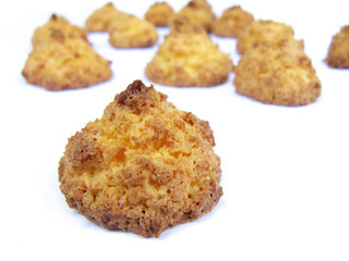 coconut cookies on the white