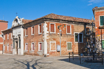 Garibaldi street located at Murano Island, Italy