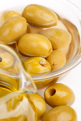 Naklejka na ściany i meble Olive oil and olives