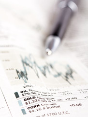 pen and business graph