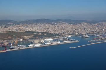 Fototapeta premium Barcelona Luftbild