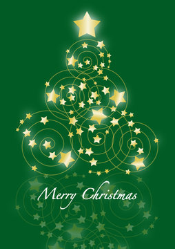 &aacute;rbol de navidad en fondo verde