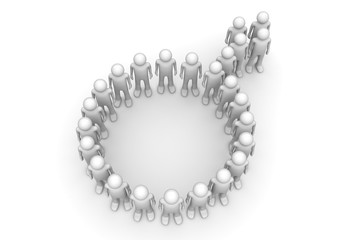 Male gamete formed by fancy male 3d characters