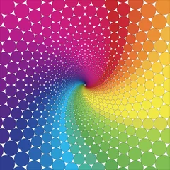 Washable wall murals Psychedelic rotating rainbow