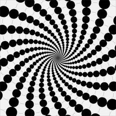 rotating balls. optical illusion