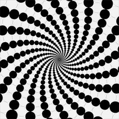 Papier Peint photo Lavable Psychédélique boules en rotation. illusion d& 39 optique
