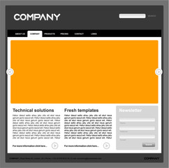 Clean editable vector web site design template