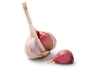 Garlic isolated on white background