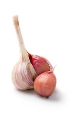 Garlic isolated on white background