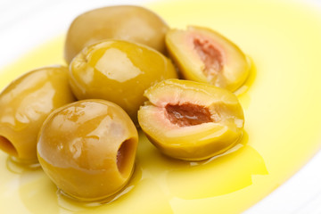 Olive oil and olives