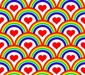 vector illustration of a seamless rainbow pattern