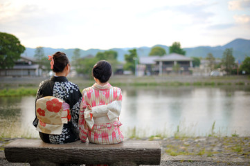 着物　女性　京都