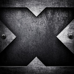 X pattern metal background