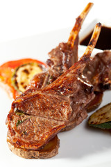 Lamb Chops and Vegetables