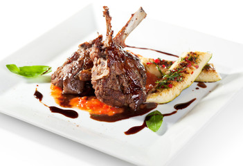 Lamb Chops and Vegetables