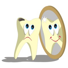Tooth cartoon set 006