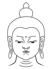 buddha head vector