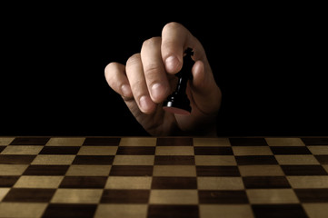 チェスの駒と手