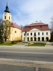 Fototapeta na wymiar town hall with museum, Brezno, Slovakia