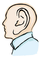 testa con grande orecchio