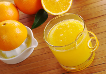 Fresh orange juice (Selective Focus)